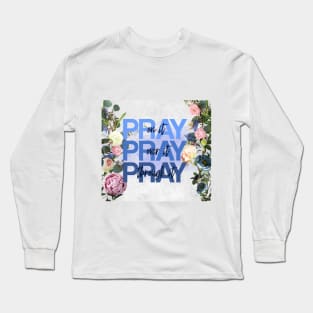 Christian Pray Floral Long Sleeve T-Shirt